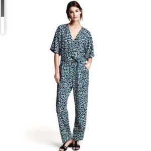 H&M Leopard Print Jumpsuit Romper